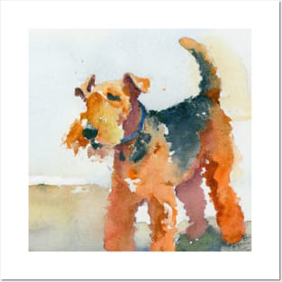 Watercolor Airedale Terrier - Dog Lovers Posters and Art